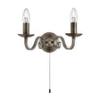 Richmond 2Lt Wall Light - Antique Brass Metal