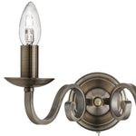 Searchlight Electric Richmond 2Lt Wall Light - Antique Brass Metal 1502-2AB