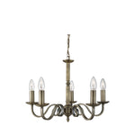 Richmond 5Lt Pendant - Antique Brass Metal