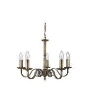 Richmond 5Lt Pendant - Antique Brass Metal