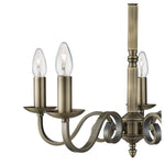 Searchlight Electric Richmond 5Lt Pendant - Antique Brass Metal 1505-5AB
