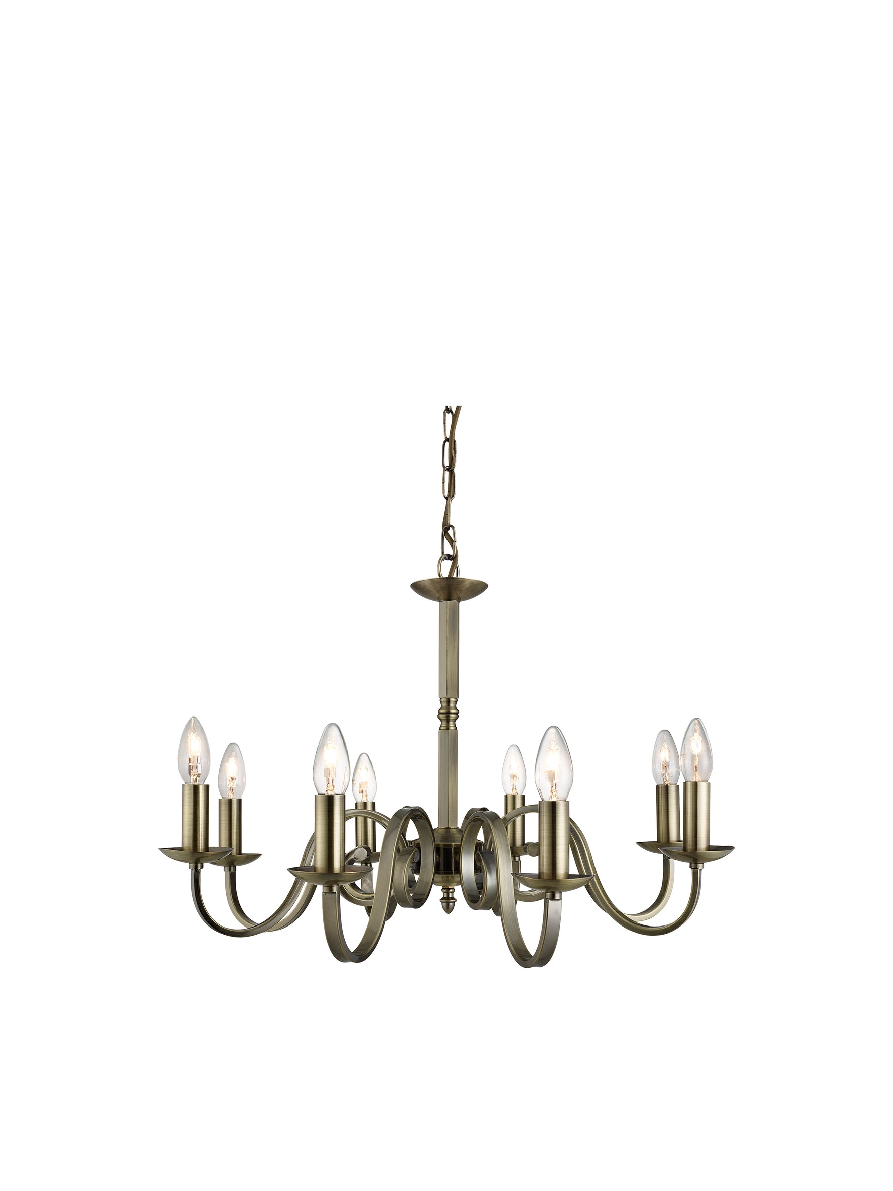 Richmond 8Lt Pendant - Antique Brass Metal