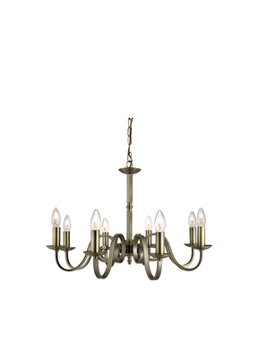 Richmond 8Lt Pendant - Antique Brass Metal
