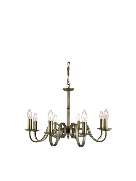 Richmond 8Lt Pendant - Antique Brass Metal