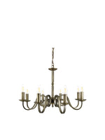 Searchlight Electric Richmond 8Lt Pendant - Antique Brass Metal 1508-8AB