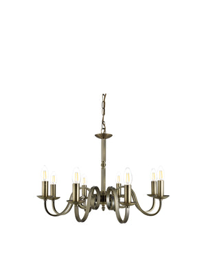 Searchlight Electric Richmond 8Lt Pendant - Antique Brass Metal 1508-8AB