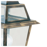 Searchlight Electric New Orleans Outdoor Wall Light- Black Gold, Clear Glass,IP44 1521