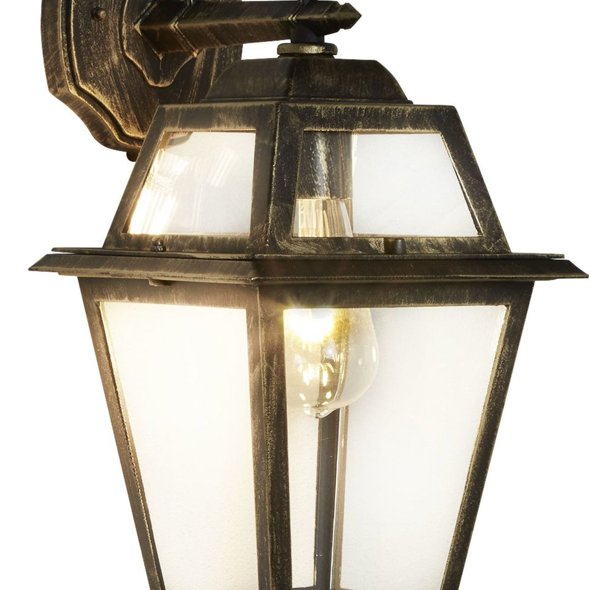 Searchlight Electric New Orleans Outdoor Downlight - Black Gold, Clear Glass,IP44 1522