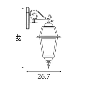 Searchlight Electric New Orleans Outdoor Downlight - Black Gold, Clear Glass,IP44 1522