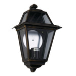 Searchlight Electric New Orleans Outdoor Wall Light  -  Black Gold, Glass, IP44 1523