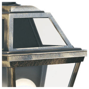 Searchlight Electric New Orleans Outdoor Wall Light  -  Black Gold, Glass, IP44 1523