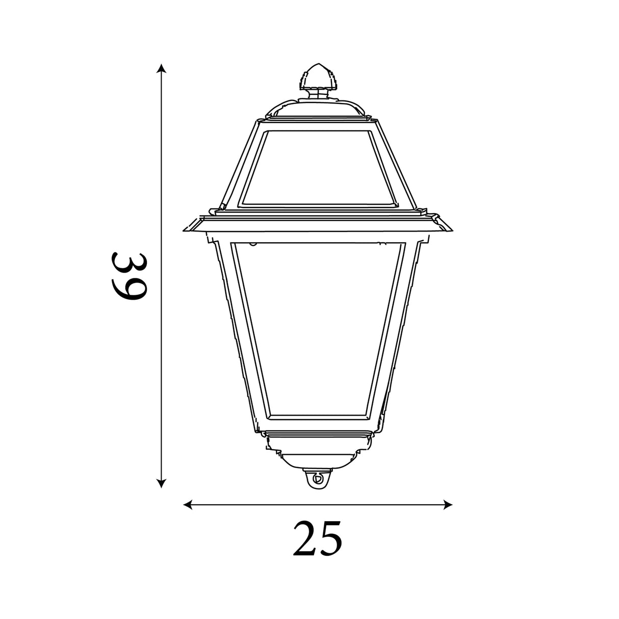 Searchlight Electric New Orleans Outdoor Wall Light  -  Black Gold, Glass, IP44 1523
