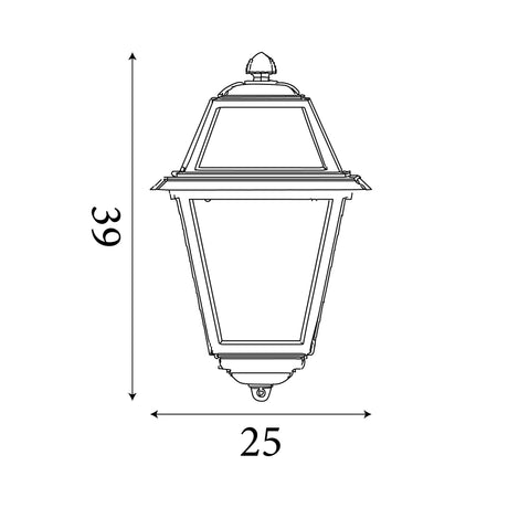 Searchlight Electric New Orleans Outdoor Wall Light  -  Black Gold, Glass, IP44 1523