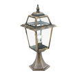 New Orleans Outdoor Post- Aluminium, Black Gold & Glass,IP44