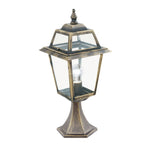 New Orleans Outdoor Post- Aluminium, Black Gold & Glass,IP44
