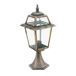 Searchlight Electric New Orleans Outdoor Post- Aluminium, Black Gold & Glass,IP44 1524