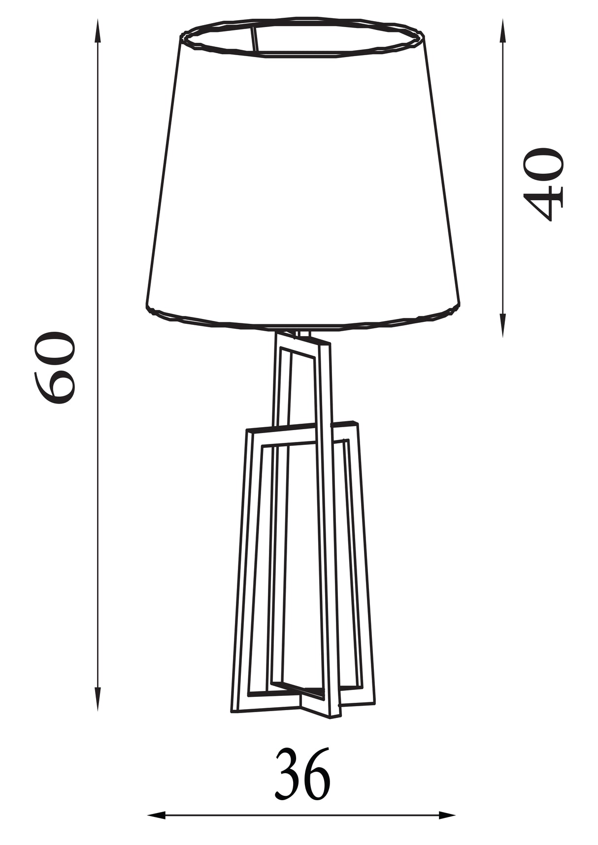 Searchlight Electric York Table Lamp - Chrome Base & Black Tapered Shade 1533CC-1
