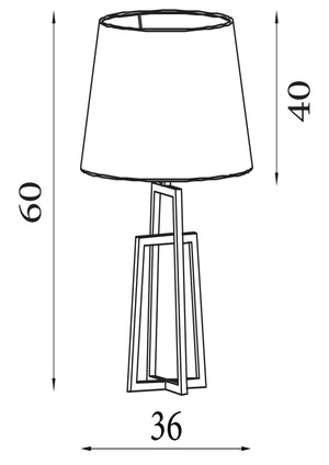 Searchlight Electric York Table Lamp - Chrome Base & Black Tapered Shade 1533CC-1