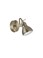 Focus  Spotlight Wall Light - Antique Brass Metal