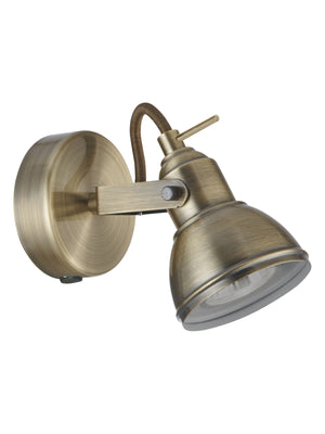 Searchlight Electric Focus  Spotlight Wall Light - Antique Brass Metal 1541AB