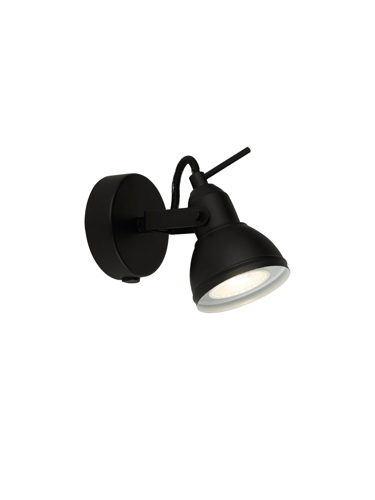 Focus  Spotlight Wall Light - Black Metal