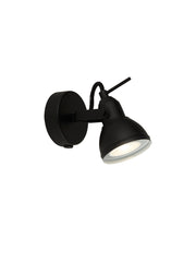 Focus  Spotlight Wall Light - Black Metal