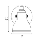 Searchlight Electric Focus  Spotlight Wall Light - Black Metal 1541BK