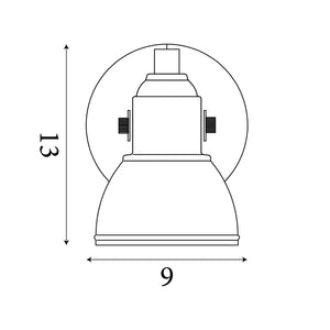 Searchlight Electric Focus  Spotlight Wall Light - Black Metal 1541BK