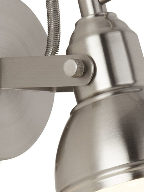 Searchlight Electric Focus  Spotlight Wall Light - Satin Silver Metal 1541SS