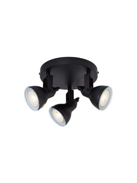 Focus  3Lt Round Spotlight - Black Metal