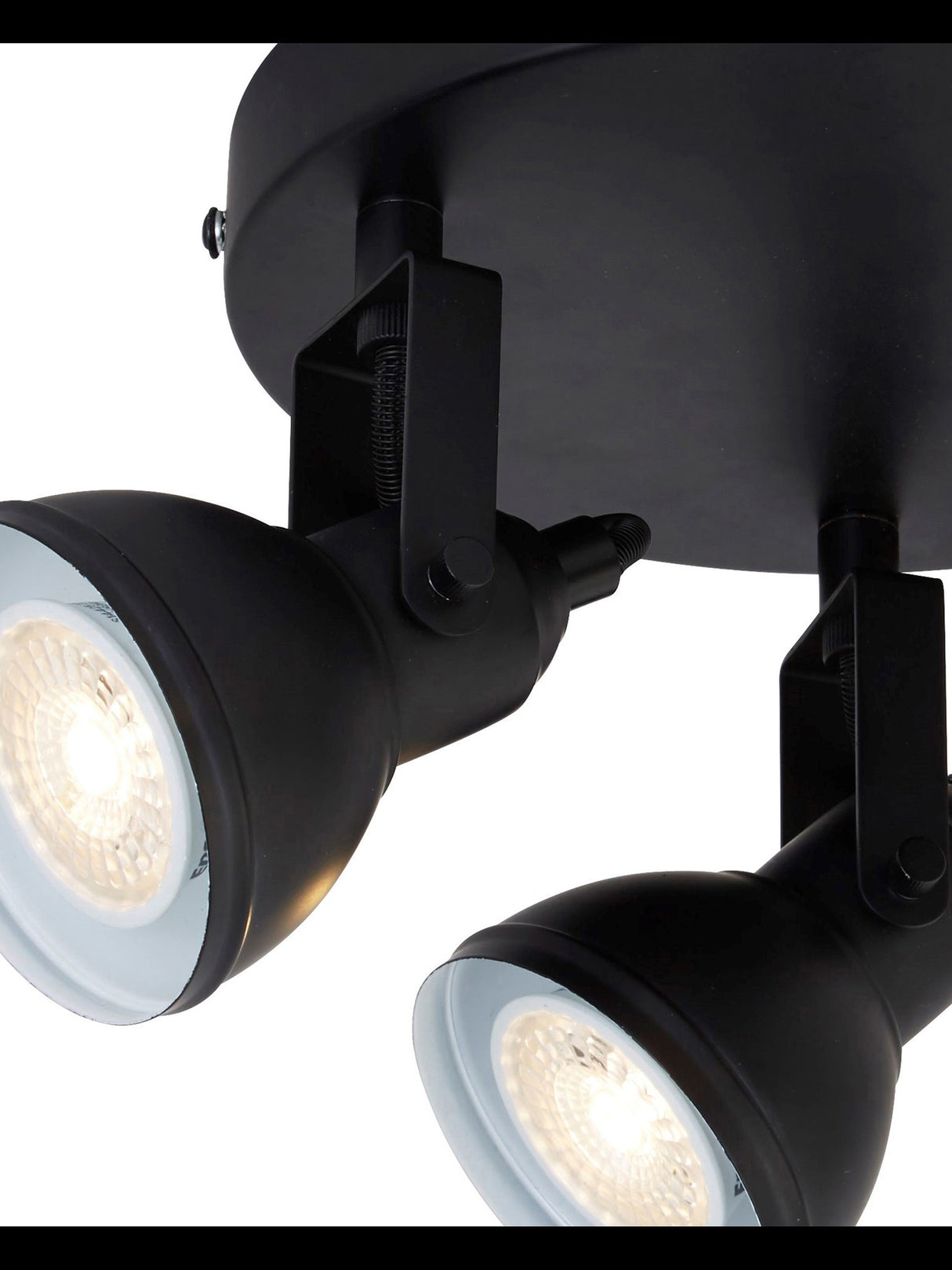 Searchlight Electric Focus  3Lt Round Spotlight - Black Metal 1543BK