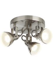Focus  3Lt Round Spotlight - Satin Silver Metal