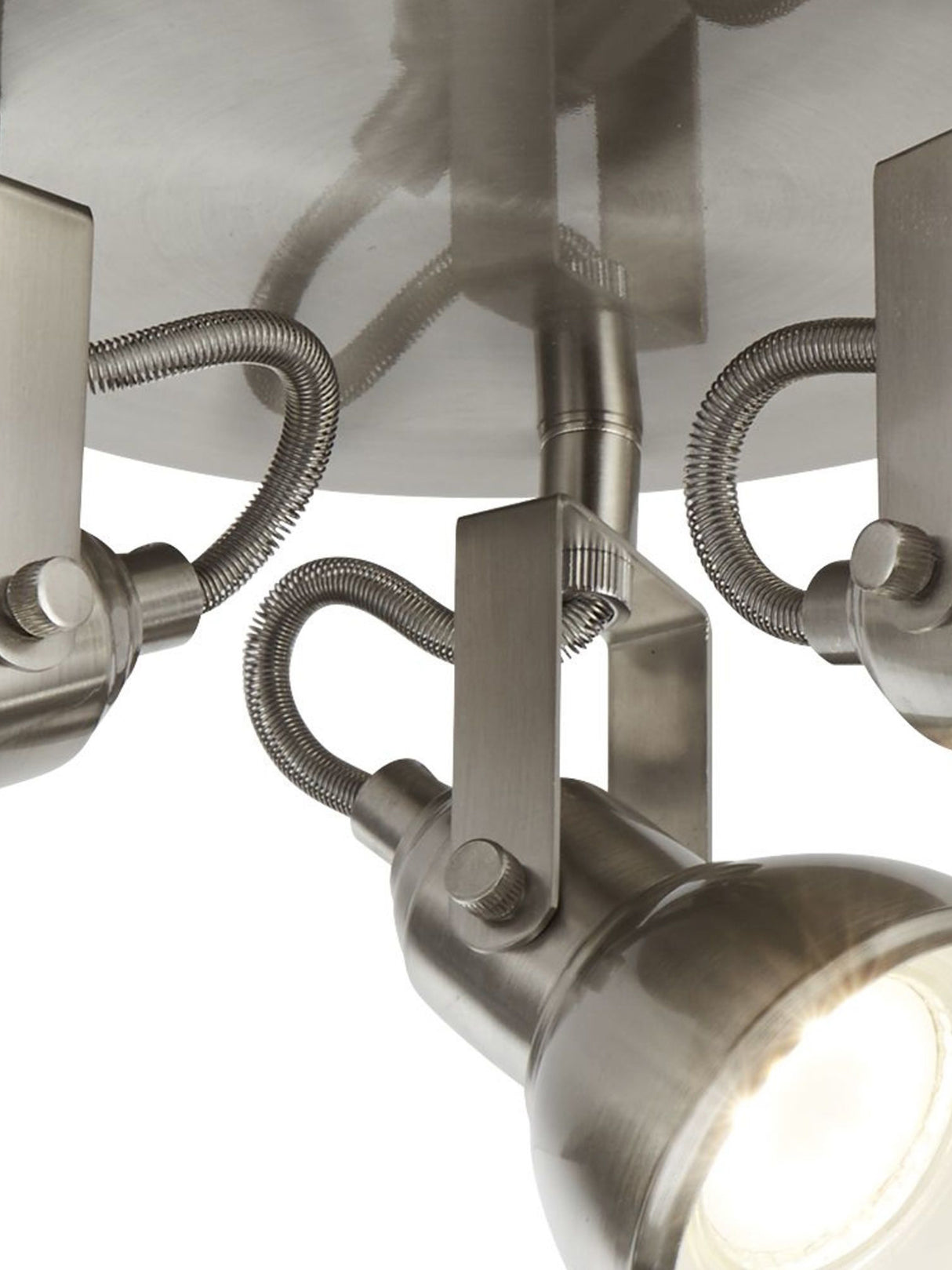 Searchlight Electric Focus  3Lt Round Spotlight - Satin Silver Metal 1543SS