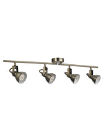Searchlight Electric Focus  4Lt Split Bar Spotlight - Antique Brass Metal 1544AB