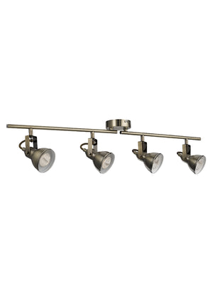 Searchlight Electric Focus  4Lt Split Bar Spotlight - Antique Brass Metal 1544AB