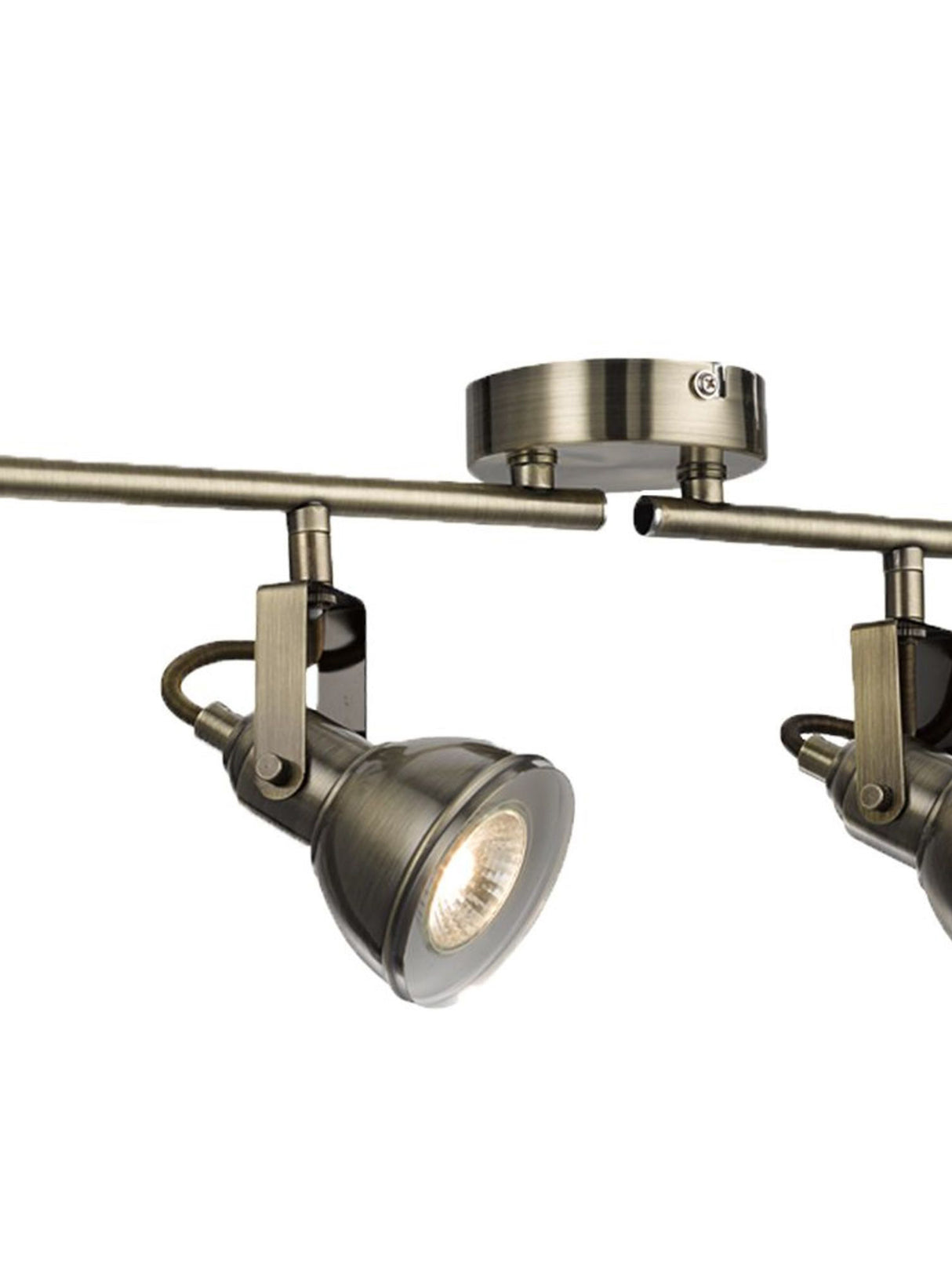 Searchlight Electric Focus  4Lt Split Bar Spotlight - Antique Brass Metal 1544AB