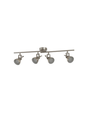Searchlight Electric Focus  4Lt Spotlight Bar - Satin Silver Metal 1544SS