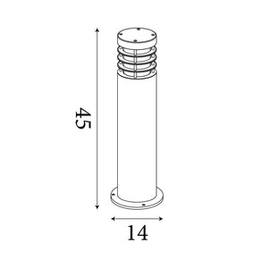 Searchlight Electric Louvre Outdoor Post - Stainless Steel & Polycarbonate, IP44 1556-450