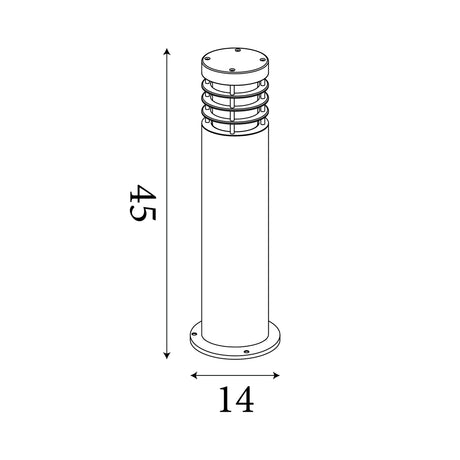 Searchlight Electric Louvre Outdoor Post - Stainless Steel & Polycarbonate, IP44 1556-450