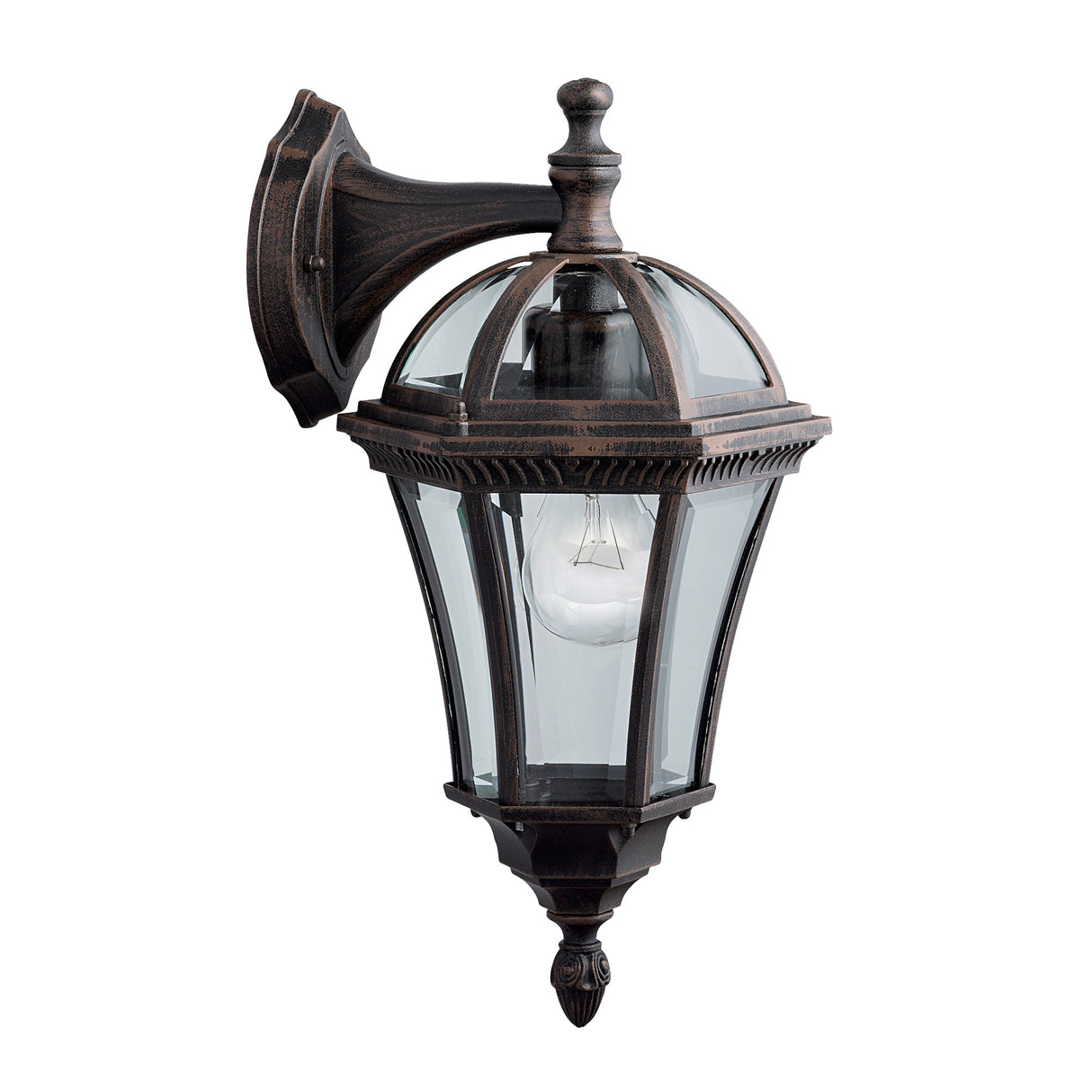 Searchlight Electric Capri Outdoor Downlight-Aluminium, Rustic Brown & Glass,IP44 1563