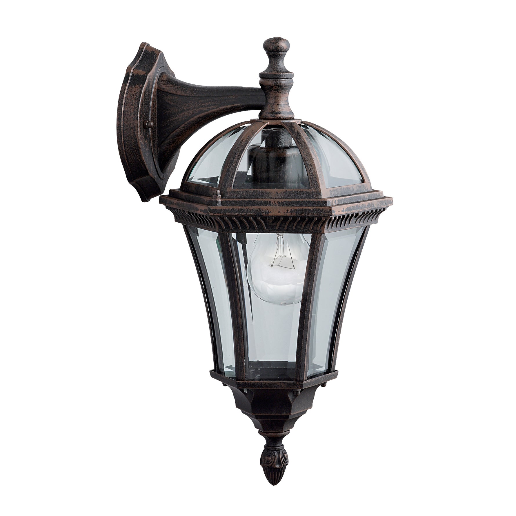 Searchlight Electric Capri Outdoor Downlight-Aluminium, Rustic Brown & Glass,IP44 1563