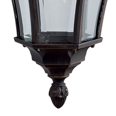 Searchlight Electric Capri Outdoor Downlight-Aluminium, Rustic Brown & Glass,IP44 1563