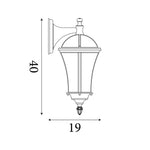 Searchlight Electric Capri Outdoor Downlight-Aluminium, Rustic Brown & Glass,IP44 1563