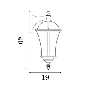 Searchlight Electric Capri Outdoor Downlight-Aluminium, Rustic Brown & Glass,IP44 1563