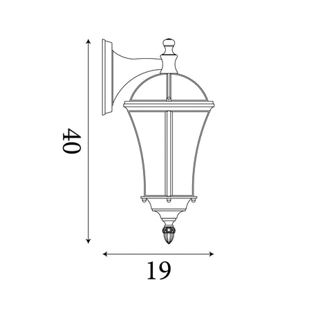 Searchlight Electric Capri Outdoor Downlight-Aluminium, Rustic Brown & Glass,IP44 1563