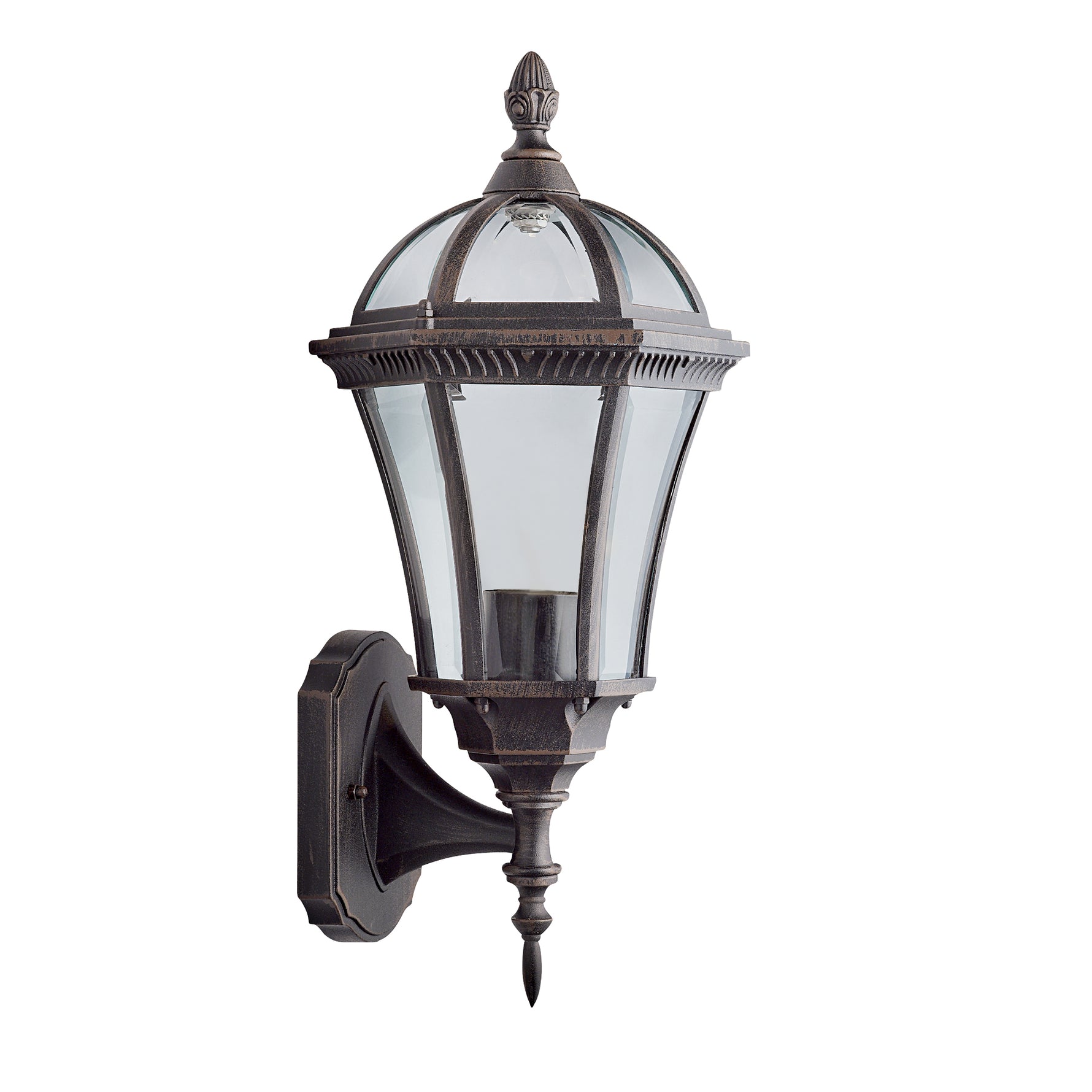 Searchlight Electric Capri Outdoor Uplight - Aluminium, Rustic Brown & Glass,IP44 1565
