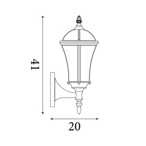 Searchlight Electric Capri Outdoor Uplight - Aluminium, Rustic Brown & Glass,IP44 1565