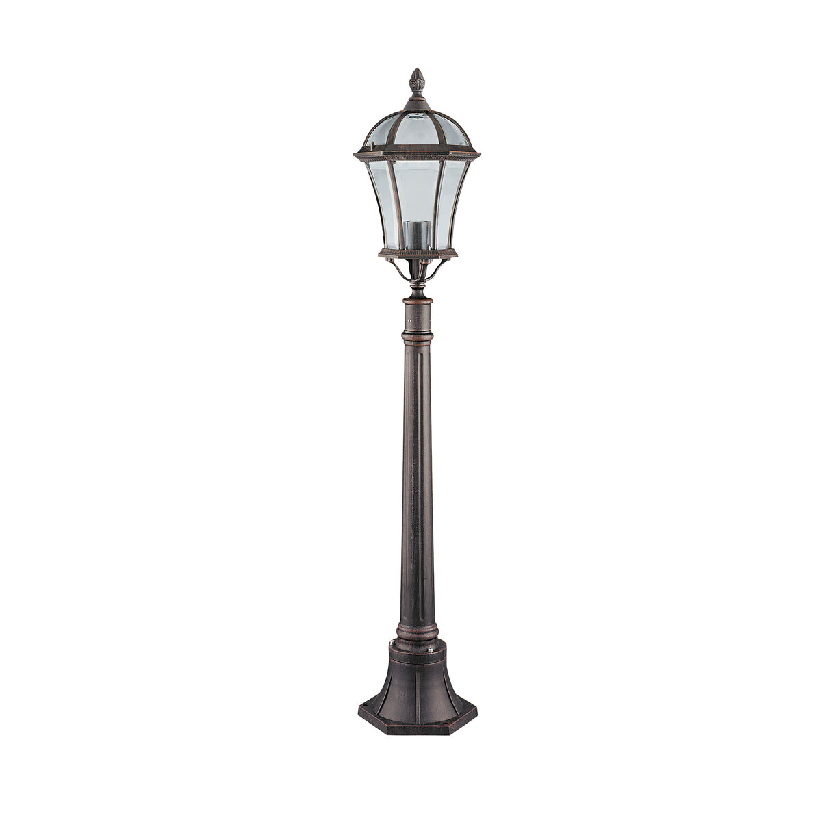 Searchlight Electric Capri Outdoor Post  -  Aluminium, Rustic Brown & Glass, IP23 1568