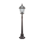 Searchlight Electric Capri Outdoor Post  -  Aluminium, Rustic Brown & Glass, IP23 1568