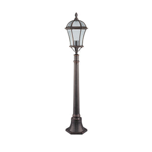 Searchlight Electric Capri Outdoor Post  -  Aluminium, Rustic Brown & Glass, IP23 1568